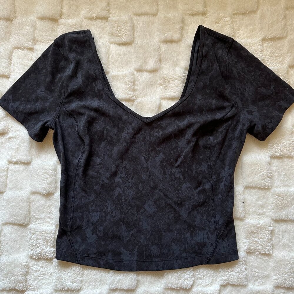 lululemon Align Black Short Sleeve V-Neck Tee